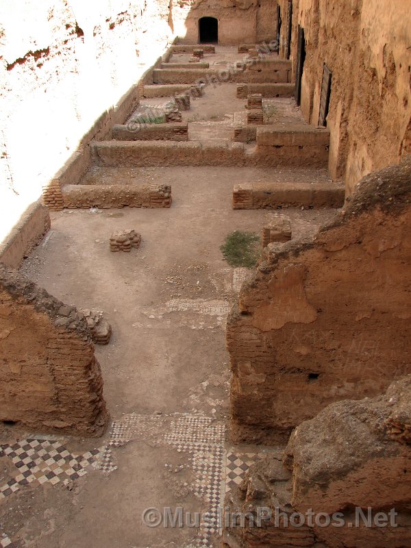 Ruins of some of the guest rooms at the Badi palace